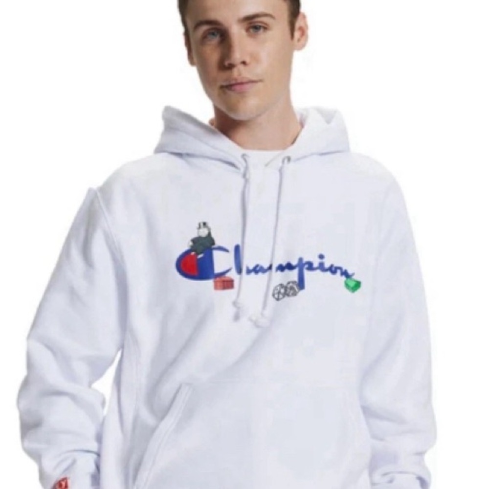 Champion White Monopoly Hoodie Unisex/Men Size Small NEW!!!